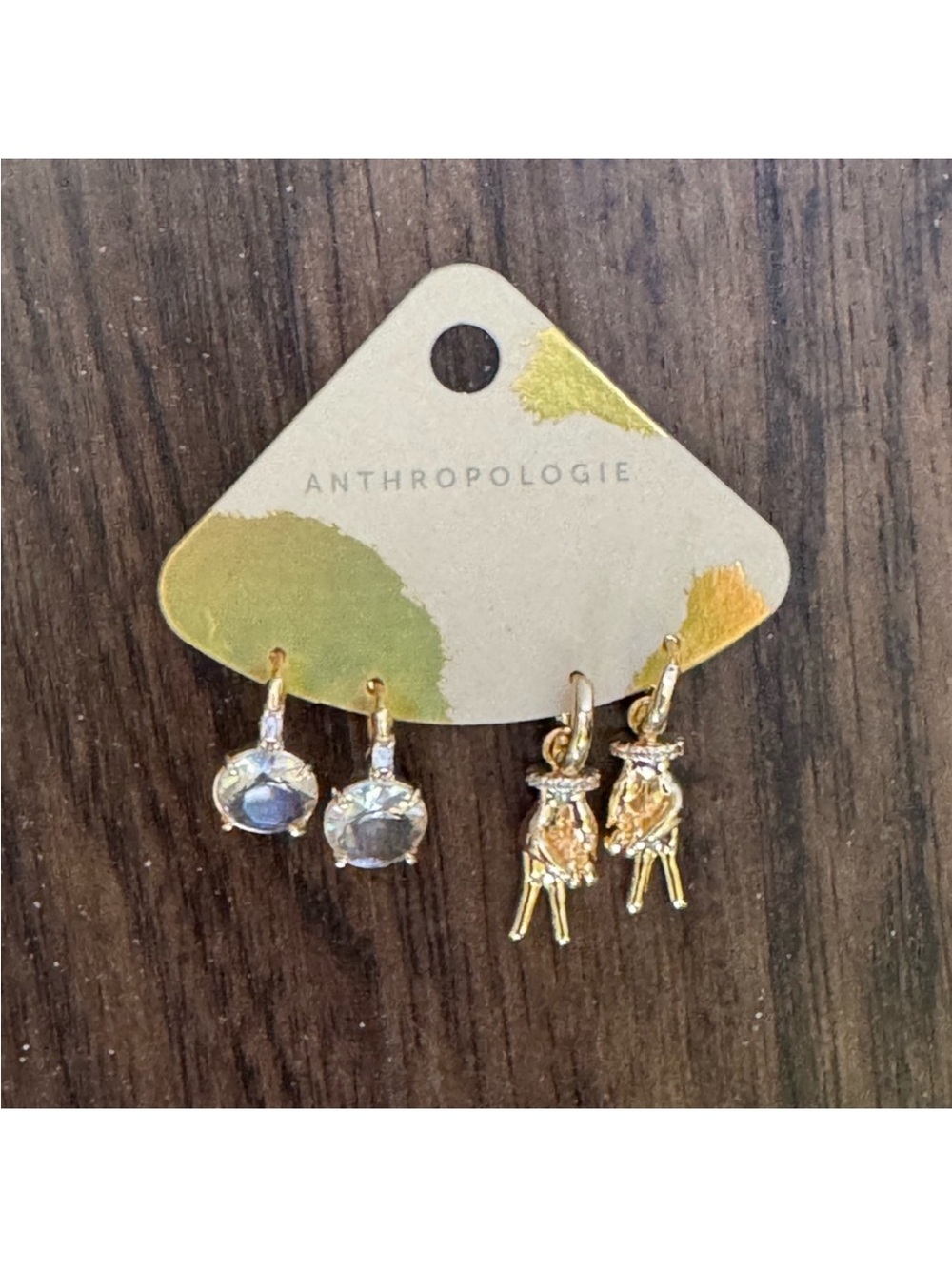 Anthropologie starry night charm huggie hoop earring